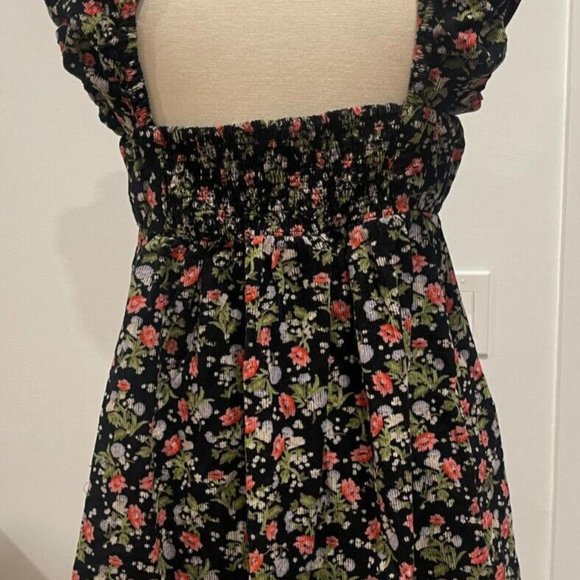 SOLD Free People Corduroy Floral Printed Tunic Babydoll Dress NWOT S… - Picture 8 of 15